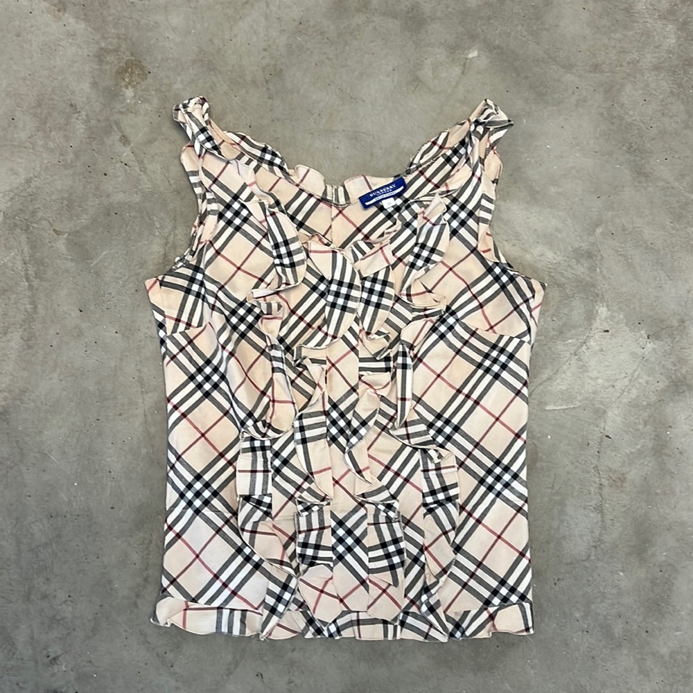 Burberry Blue Label Plaid Top Size 38